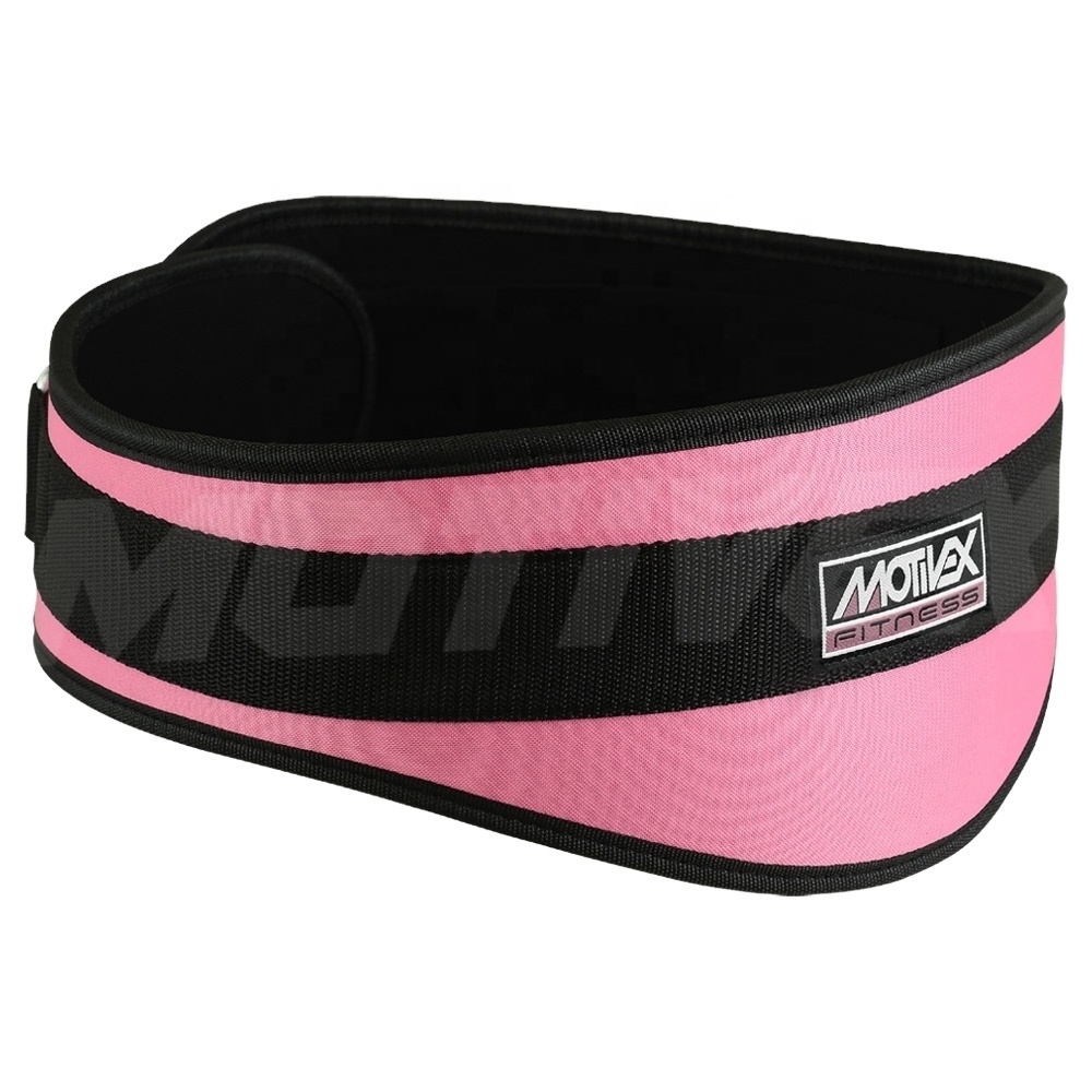 MOTIVEX Neoprene Weight Lifting 6 Inch Wide Back Curve Belt Custom Training Power Lifting Belt