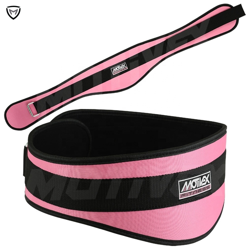 MOTIVEX Neoprene Weight Lifting 6 Inch Wide Back Curve Belt Custom Training Power Lifting Belt