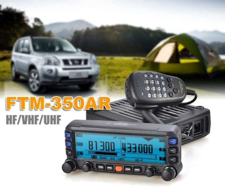 50W Car Transceiver YAESU FTM-350R HF UHF VHF Dual Band Mobile Radio YAESU FTM 350R Professional Station Vehicle Two way Radio