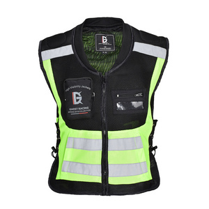 GHOST high quality motorcycle vest 100% polyester hi vis reflective safety jacket