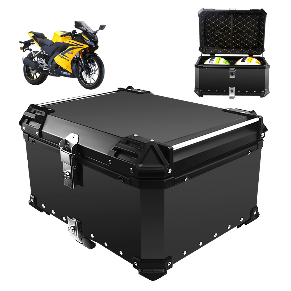 100L stainless steel lock 5052 PU lining delivery trunk aluminum side motorcycle tail box