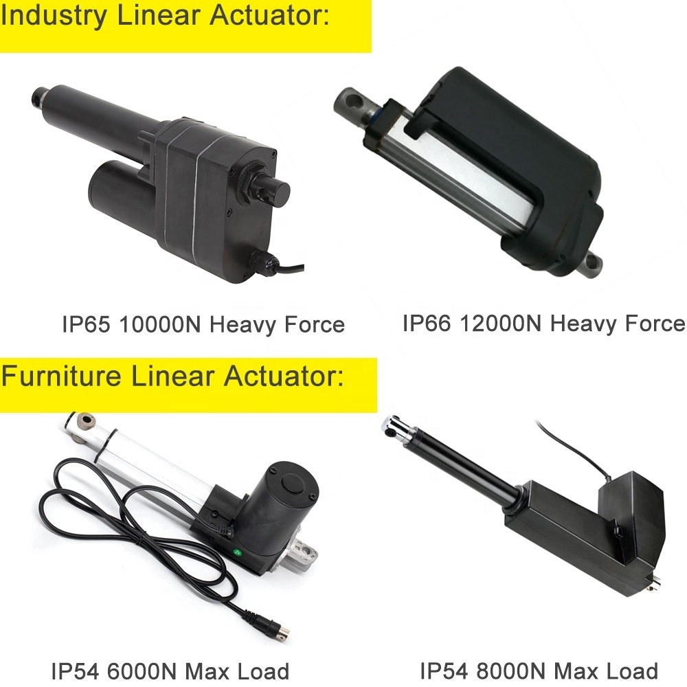 10000N 1000KG Heavy Duty 12V 24V Linear Actuator with Hall Effect Sensor Position Feedback Actuator Linear 12v 24v Electric