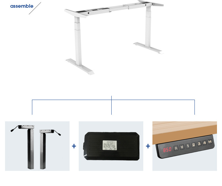 High Quality Ergonomic Modern Office Computer Table Sit Stand Desk Dual Motor Standing Desk Electric Height Adjustable Desk