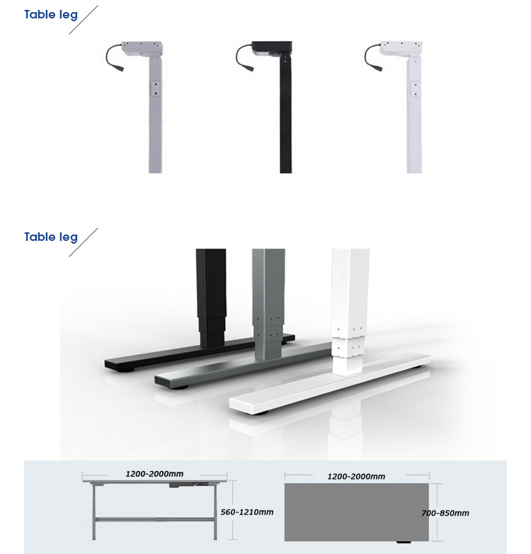 High Quality Ergonomic Modern Office Computer Table Sit Stand Desk Dual Motor Standing Desk Electric Height Adjustable Desk