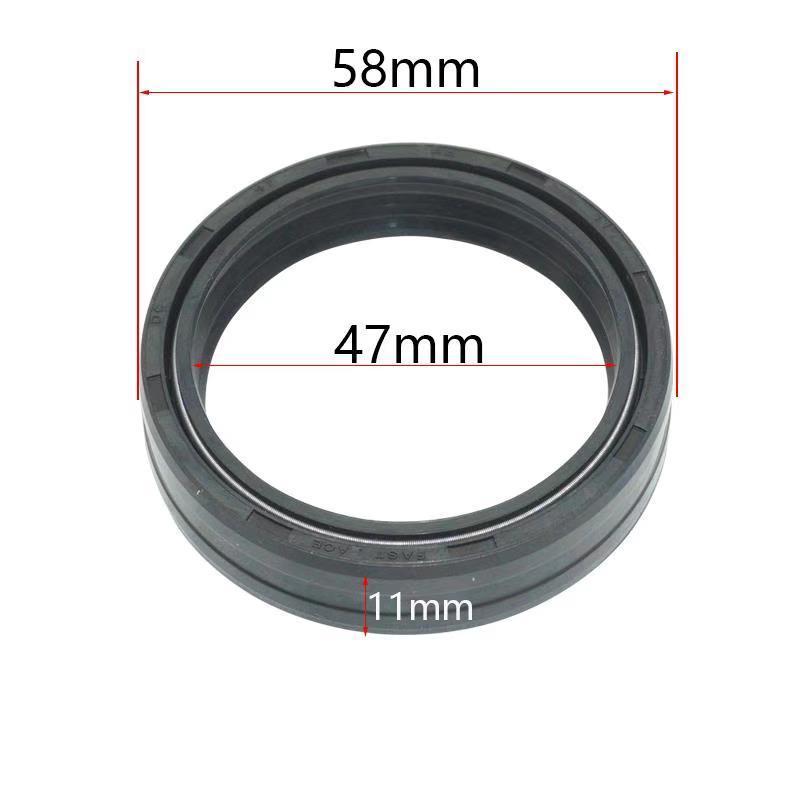 Wear-resistant smooth rubber black 47x58x11  ring motorcycle accessories front fork seal ring for BOSUER M4 KEWS K16 K18 KAYO