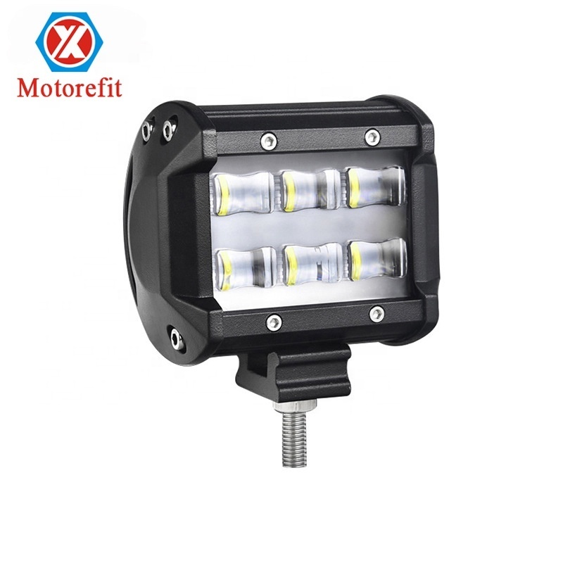 Motorefit 18w work light off-road modified car searchlight 6d led strip car motorcycle spotlight