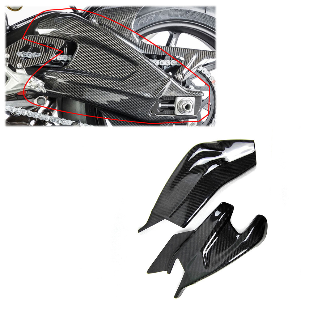 RTS Carbon Motorcycle Swingarm Cover Swing Arm Chain Protector For BMW S1000RR S1000R 2009 - 2018