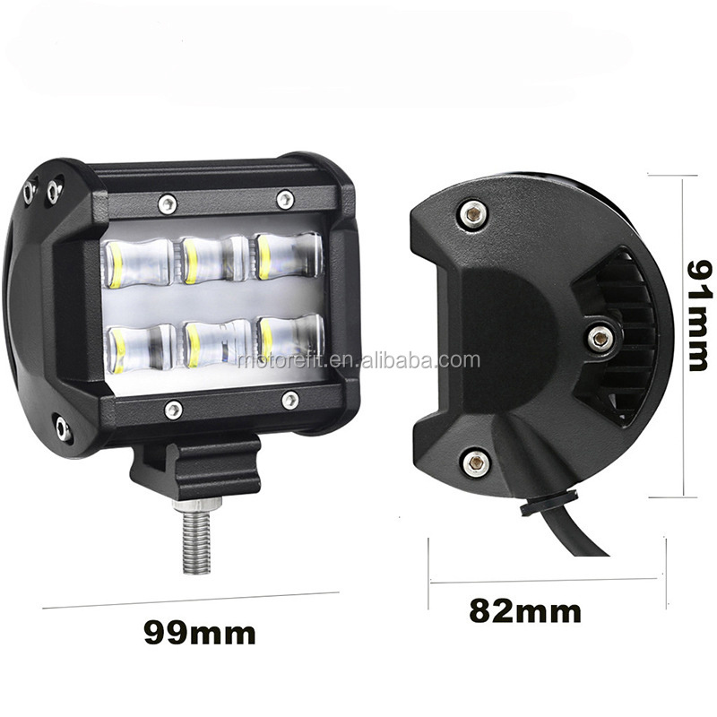 Motorefit 18w work light off-road modified car searchlight 6d led strip car motorcycle spotlight