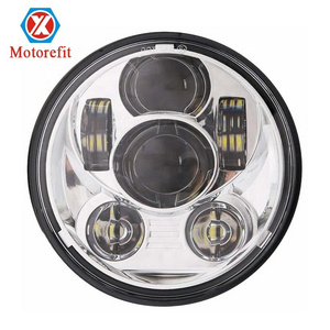 RTS 2019 New Brightest 5-3/4 5.75" LED Headlight for 883 Sportster Triple Low Rider Wide Glide Headlamp Projector Dr