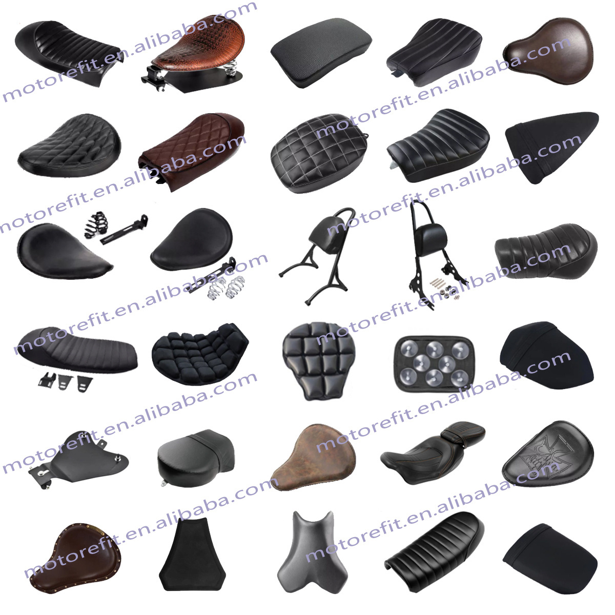 RTS Wholesaler supplier New Motorcycle Leather Custom Solo Spring Seat Hard Seat Bottom Davidson 883