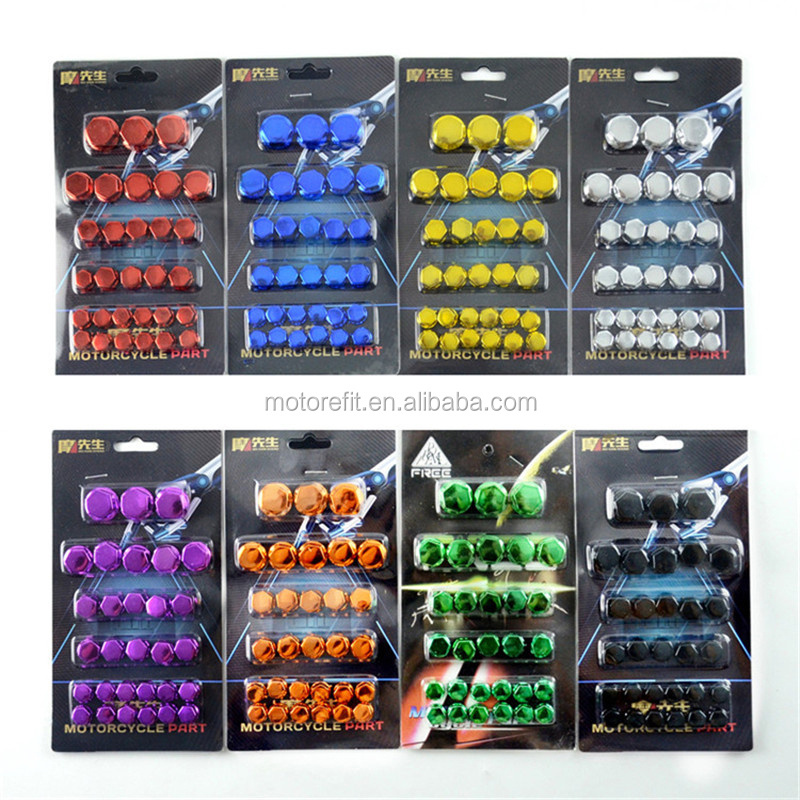 RTS Pit Bike Nuts Engine Frame Decal Scooter Screw Cap Cover For Honda Yamaha motorcycle Moto bolt decal Motorcycle accessories