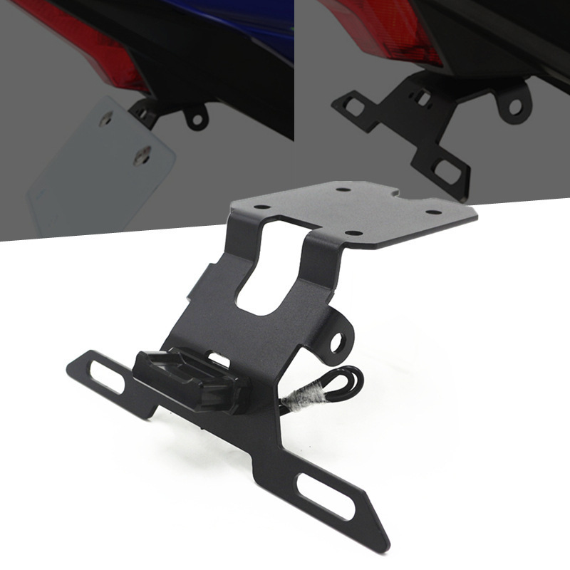 RTS Suitable for Yamaha R15 V3 Motorcycle Modified Short Plate Frame CNC Aluminum Alloy With Lamp License Plate Frame