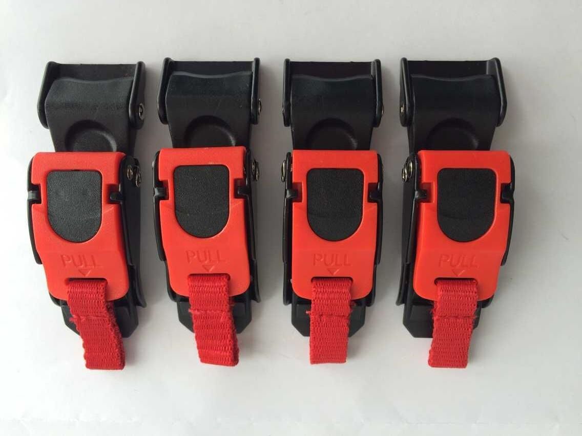 Plastic Motorcycle Helmet Speed Clip Chin Strap Quick Release Pull Buckle Black Red Motorcycle Helmet Lock(1pc)