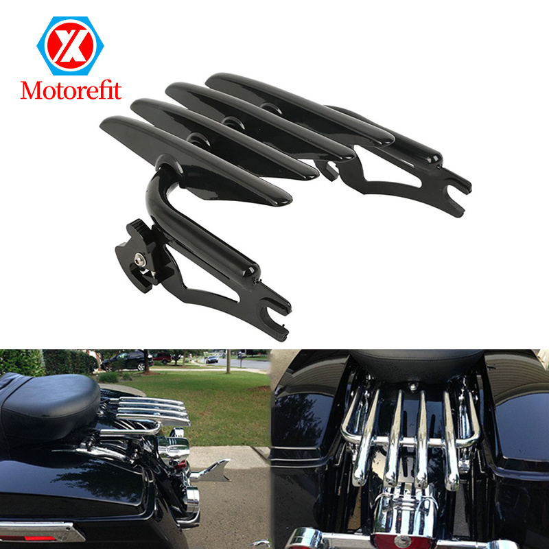 Motorefit Motorcycle Rear Passenger Backrest Luggage Rack for Harley Street Ultra Electra Glide Road King CVO 09 Carrier Systems