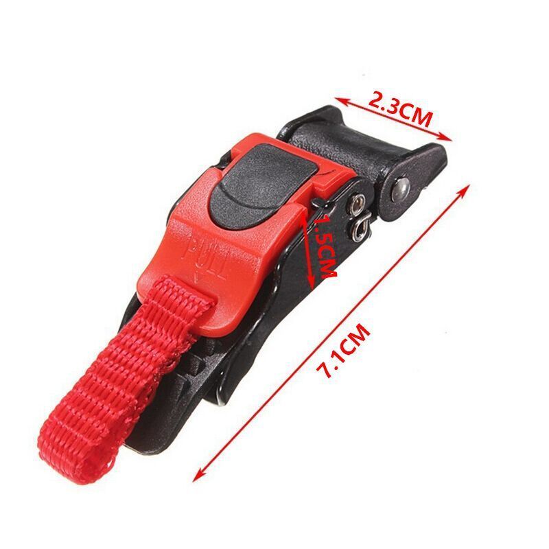 Plastic Motorcycle Helmet Speed Clip Chin Strap Quick Release Pull Buckle Black Red Motorcycle Helmet Lock(1pc)