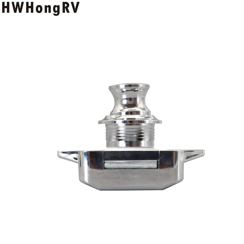 HWhongRV ZInc Alloy Keyless Push  Latch Handle trailer push-lock  Button RV Large Cabinet Push Lock For Caravan Boat