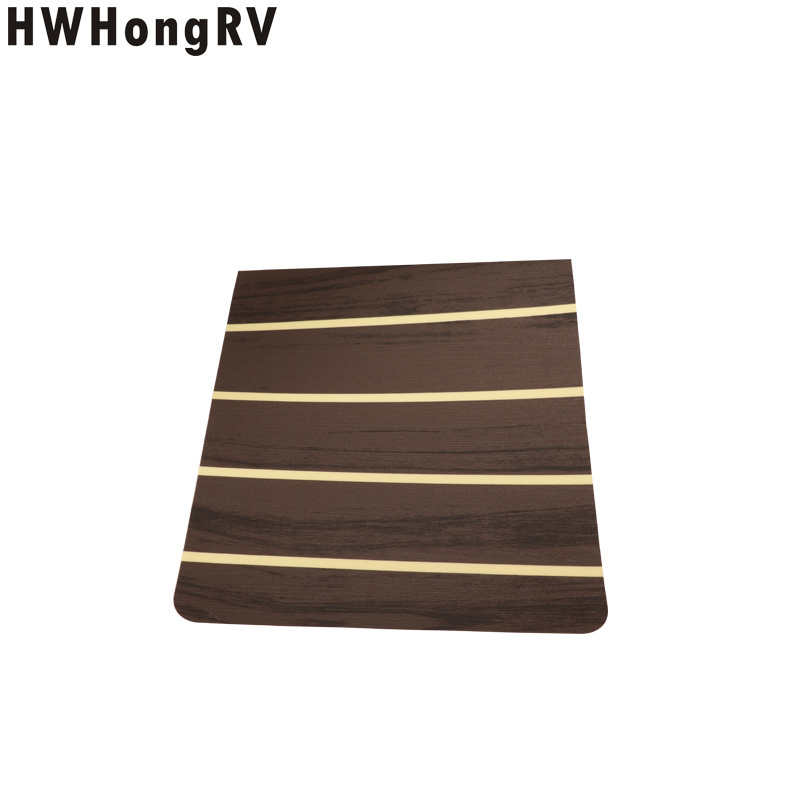 RV Car Vinyl waterproof anti slip pvc roof floor tile plastic flooring  like wood for marine and yacht