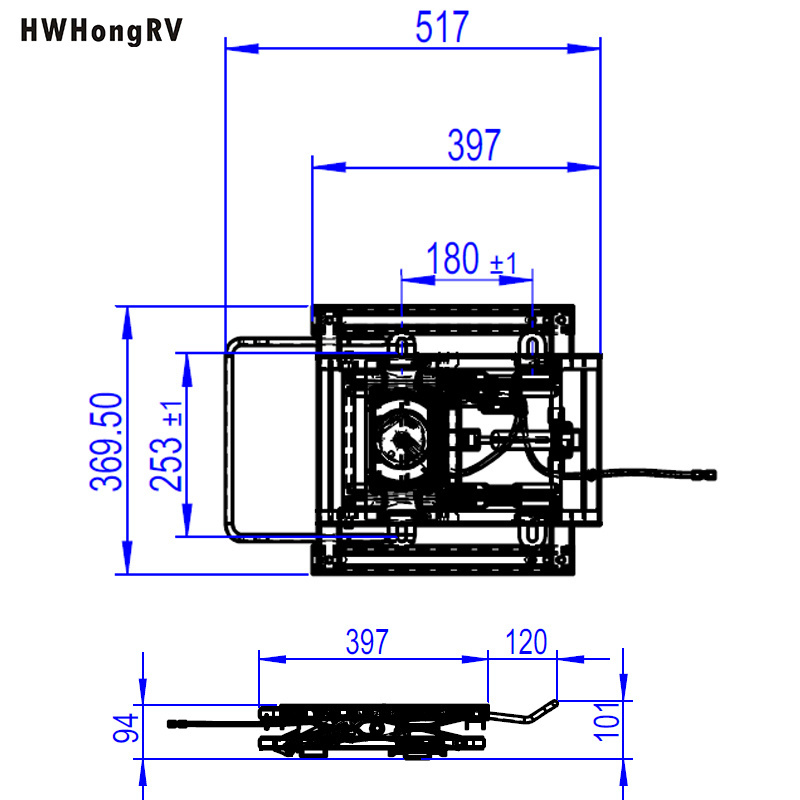 Bus seat suspension base Truck pneumatic Air Suspension for Original Hydraulic Car seat base of  truck driver seat