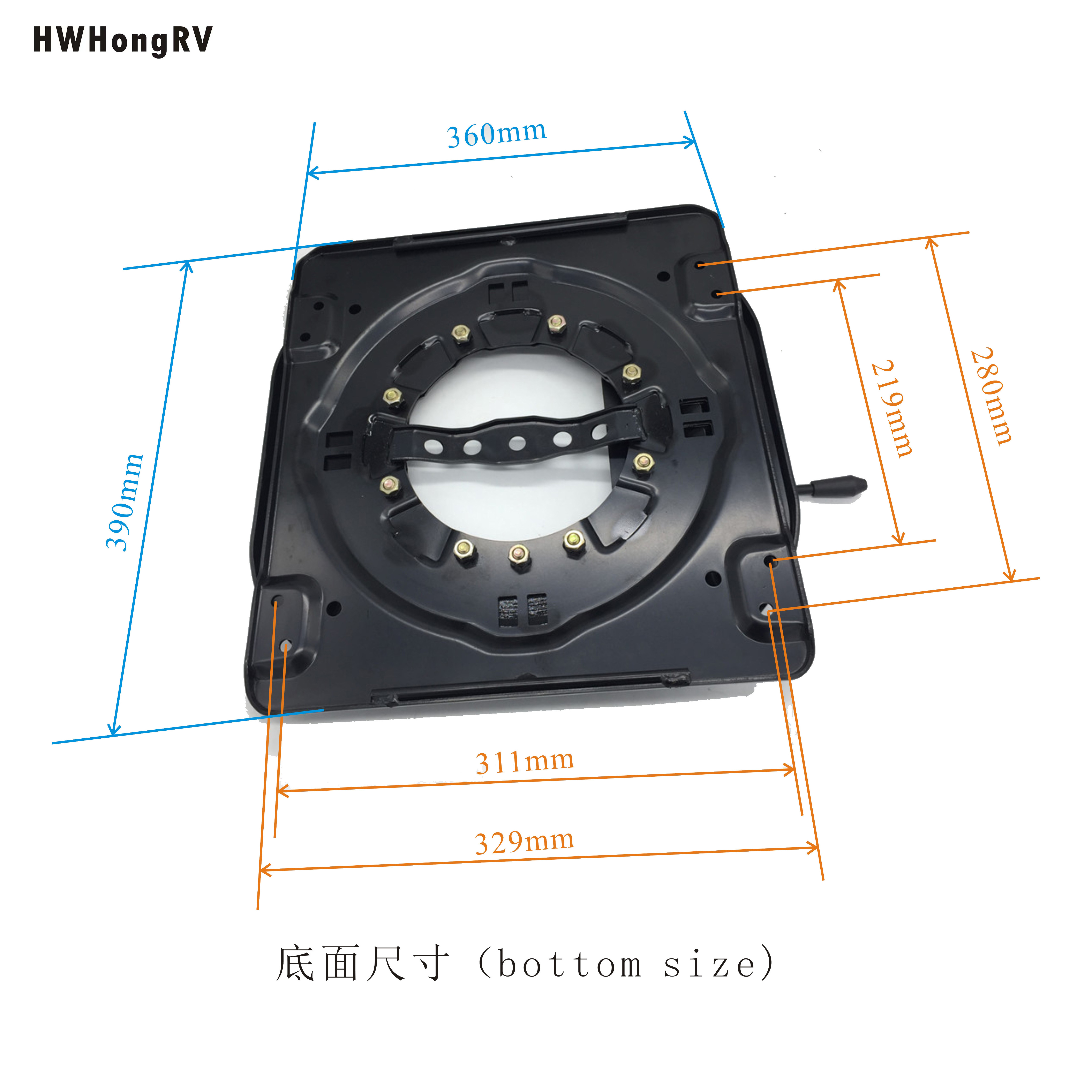 campervan accessories Swivel Base Universal Heavy Duty 360 degree Seat Swivel Base Mount Plate for truck van  seats