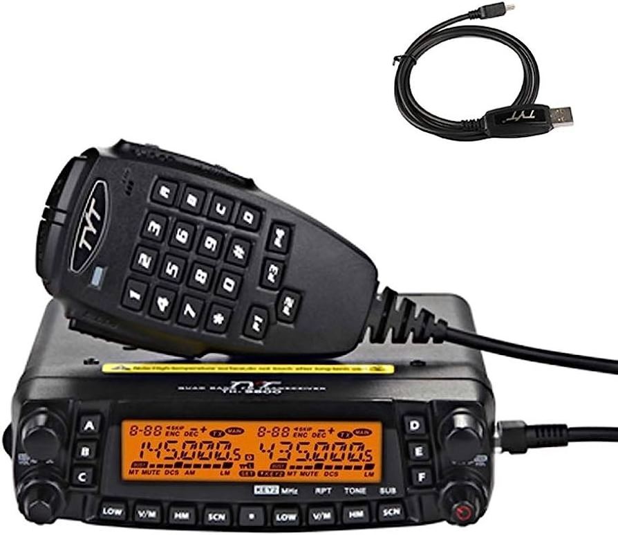 TYT 9800 Quad Band Mobile Transceiver,TYT TH-9800 Plus Car Mobile Radio 50W Repeater Quad Band Transceiver+USB Cable