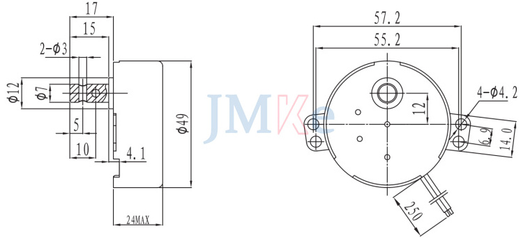 JMKE Factory price 50Hz 60Hz 4w synchronous motor ac motor 230V 49TYJ 49TYZ CW/CCW