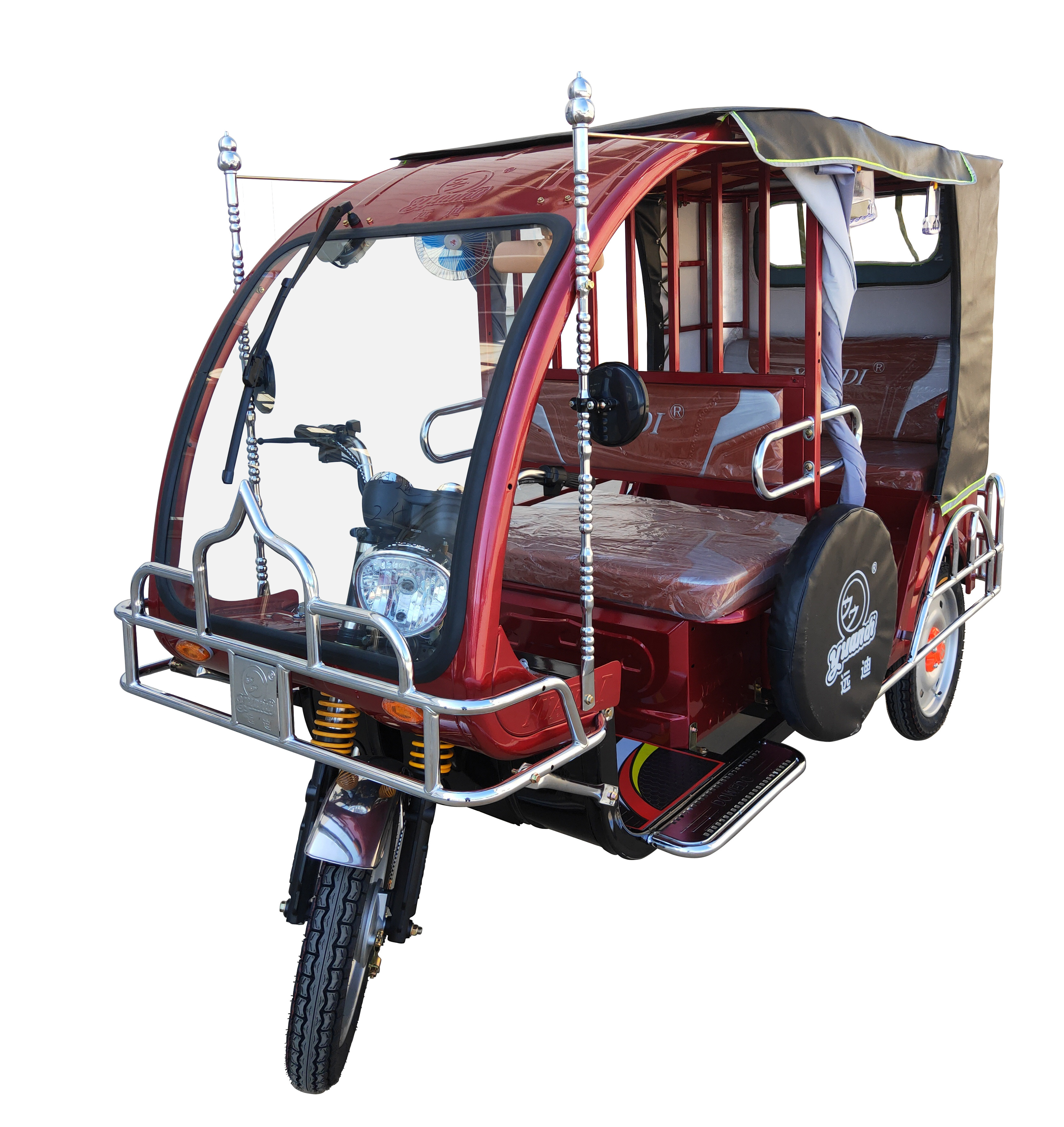 Electric tricycle 60V/1000W 5 seater taxi tricycle