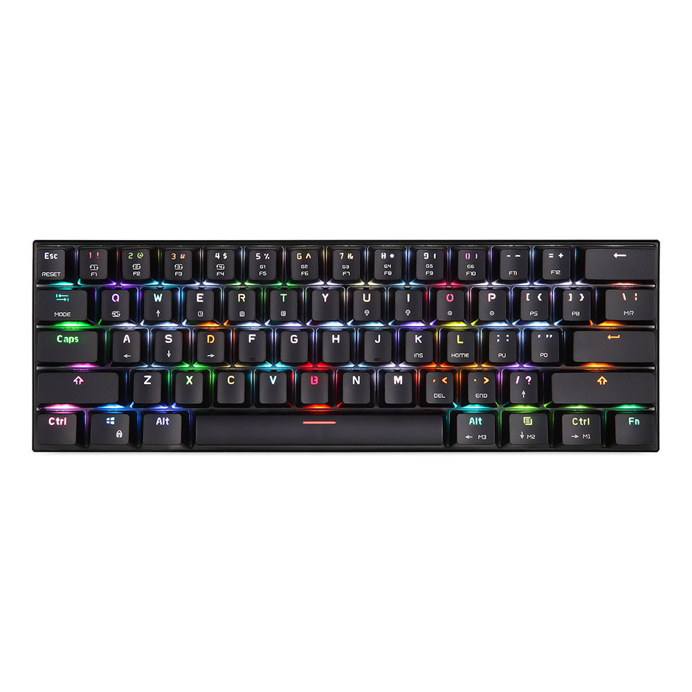 Motospeed CK62 61 Keys RGB Mechanical Keyboard USB Wired BT Dual Mode Gaming Keyboard with OUTEMU Red Switches Black White Pink