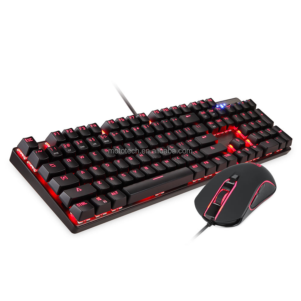 customizable switch gaming keyboard mouse combos wired gaming keyboard and mouse set with blue switch