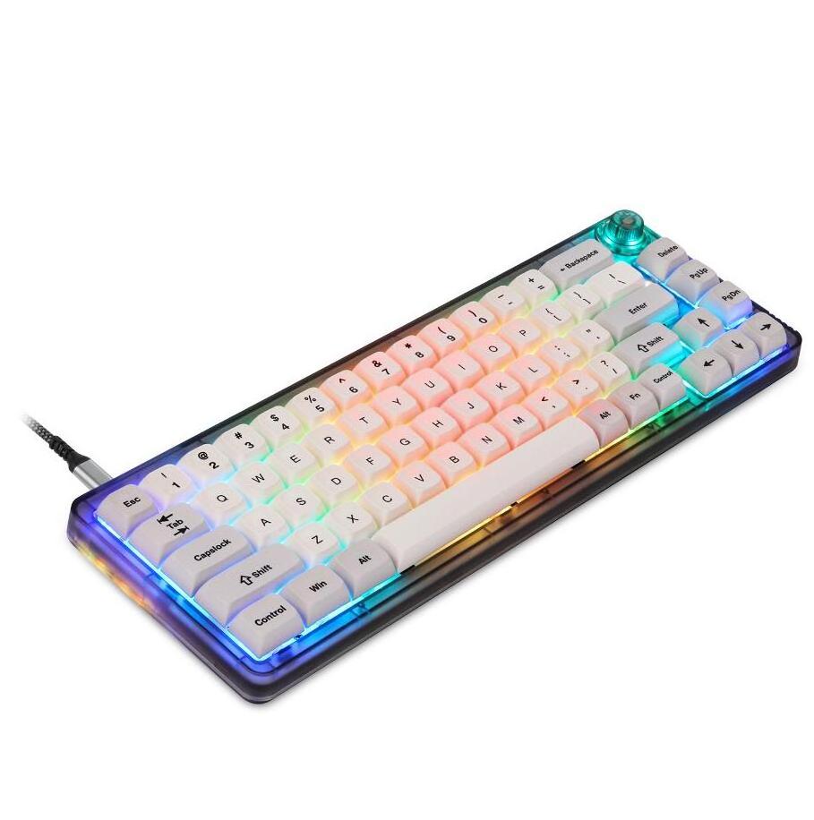 Newest launch Motospeed CK69 with translucent case and two-color match keycaps gateron switch 60% gaming mechanical keyboard