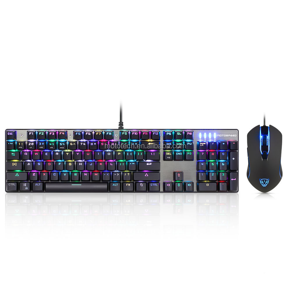 customizable switch gaming keyboard mouse combos wired gaming keyboard and mouse set with blue switch