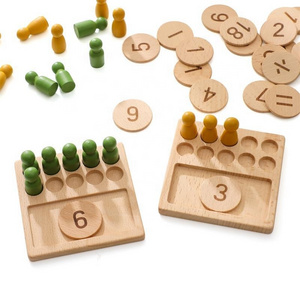 Wholesale Math Counting Wooden Montessori Toys Early Educational Toys for Kids