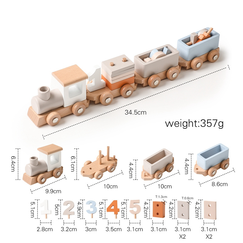 Wholesale Track Sets Kids Cake Decoration Ornament Montessori Wooden Train Toys For Kids