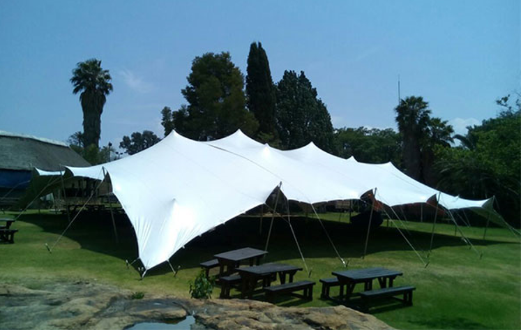 Custom festival double PVC coating white waterproof fabric bedouin stretch party tent for events for 5 years