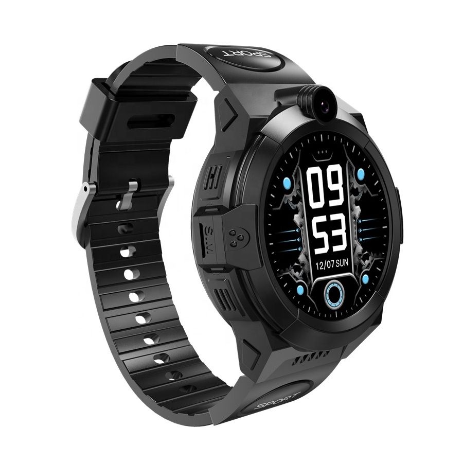 Motto CE ROHS Android 4G round gps watch IP67 waterproof video call face lock gps tracker smart watch