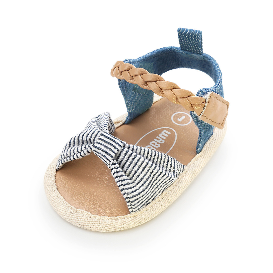 Slip-On Polka Dots Stripe Denim Fashion Moccasins Shoes For Summer Baby Shoes For 0-24 Months