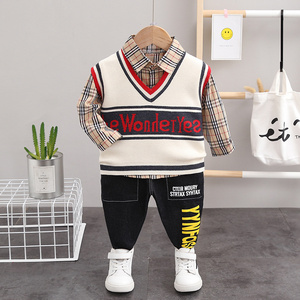 Hot Selling Boy Children New Fall Three piece Baby Cute Suit