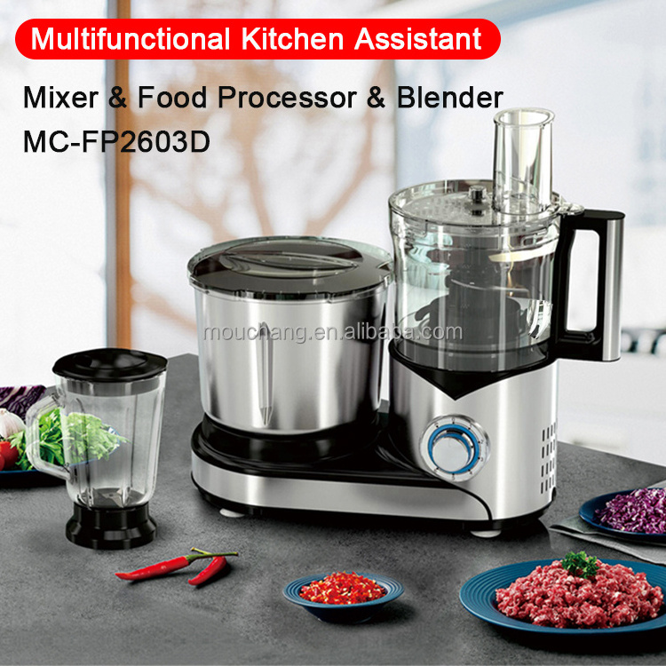 Mouchang food processor with dough mixer, juicer blender,meat grinder