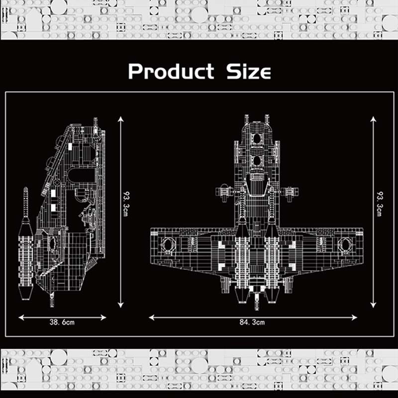 Mould King 21066 Star Series Republic Gunboat interstellar LAAT-I Air Plane War Assembly Model Set MOC Creative Building Block