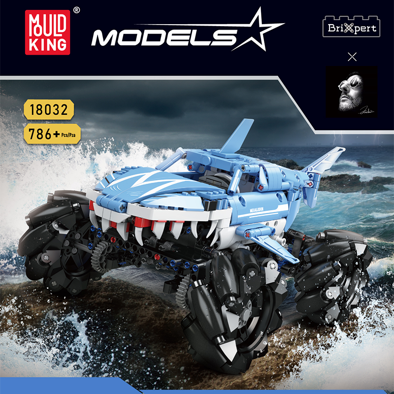 MOULD KING 18032 Technical Megalodon Monster Truck  Kids DIY Toy  Bricks APP MK Giant Remote Control Car Model Building Blocks