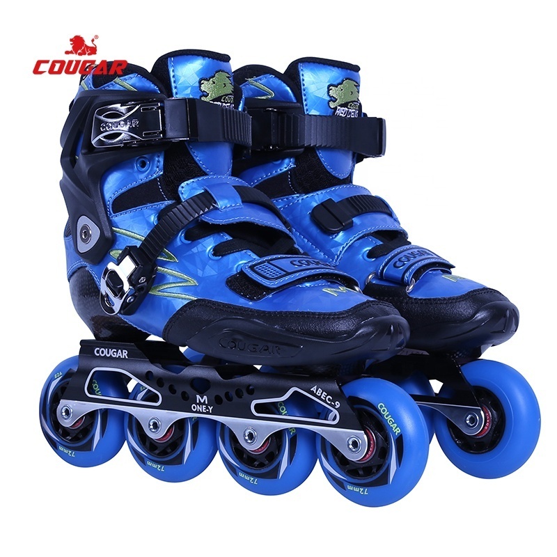 Cougar Carbon Fiber Boot Slalom Inline Roller Skates Shoes For Kids' Teens Speed Competition Professional Skating