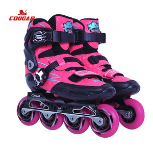 Cougar Carbon Fiber Boot Slalom Inline Roller Skates Shoes For Kids' Teens Speed Competition Professional Skating