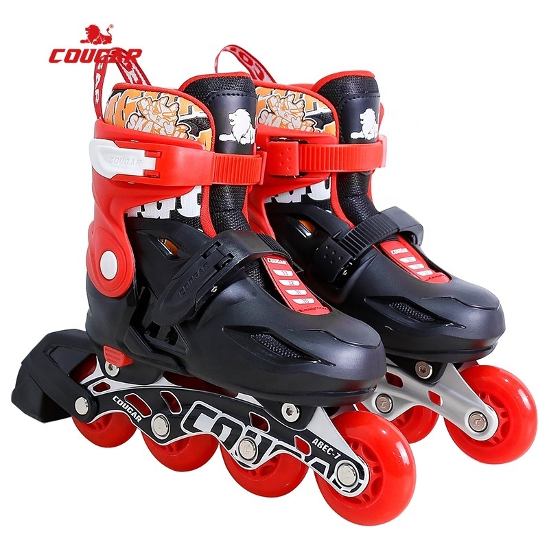 Cougar Hot Sale Style Roller Skates For Kids Beginner Fitness Skating Led Light Up Wheels