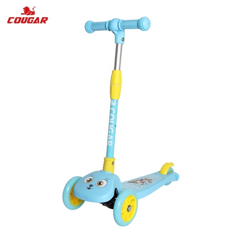 MHBC-09 Cougar Scooter Mobility Boy Girl Skate Adjustable Flashing Roller Kid Foot Pedal Kick Scooter With 3 Wheels Light Up