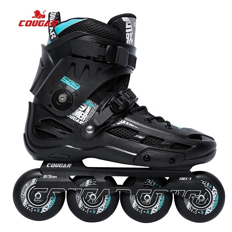 Factory Price Discount Classic Black White 4 Wheels Skating Patines Urban Slalom Inline Roller Skates For Adult Men Women