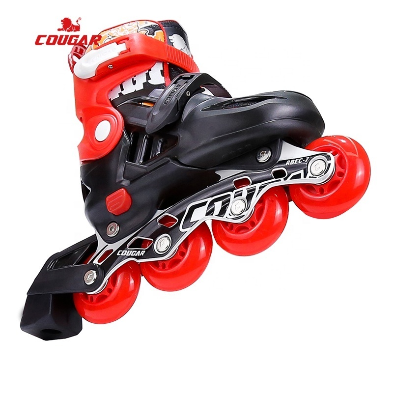 Cougar Hot Sale Style Roller Skates For Kids Beginner Fitness Skating Led Light Up Wheels