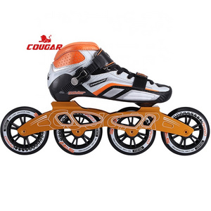 SR7 COUGAR Carbon Fiber Speed Skates For Adult 90mm 100mm 110mm PU Wheels