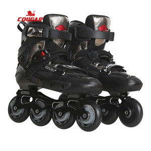 Cougar Skate Slalom Skill Short Track Competition Carbon Fiberglass Shell Inline Roller Skates for Children Kids Teens Adult