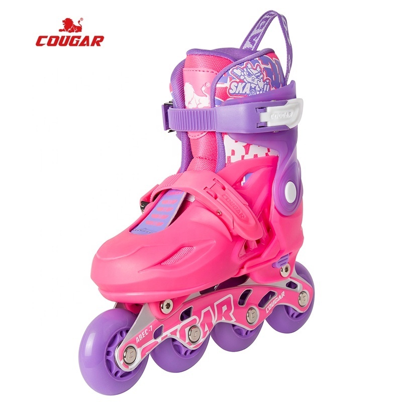 Cougar Hot Sale Style Roller Skates For Kids Beginner Fitness Skating Led Light Up Wheels