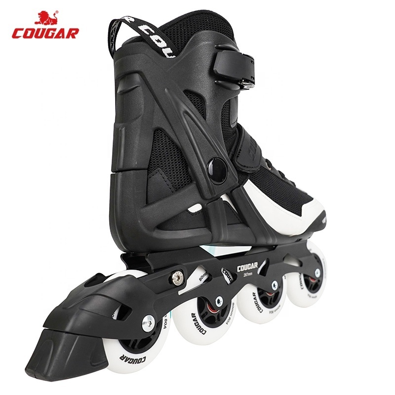 New Cougar Skates Brake PU Wheels Fitness Inline Skating Shoes Adult Teens Roller Skates