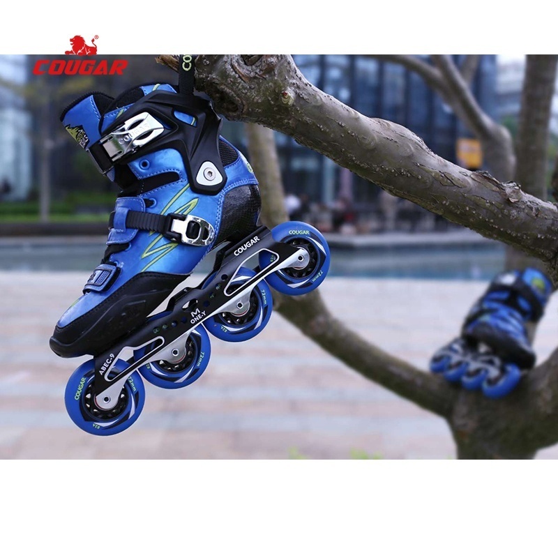 Cougar Carbon Fiber Boot Slalom Inline Roller Skates Shoes For Kids' Teens Speed Competition Professional Skating